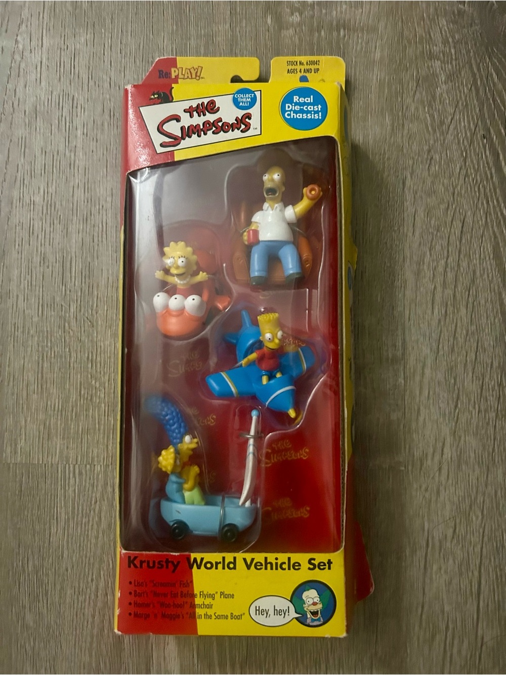 The Simpsons Krusty World 4 Vehicle Set 2000